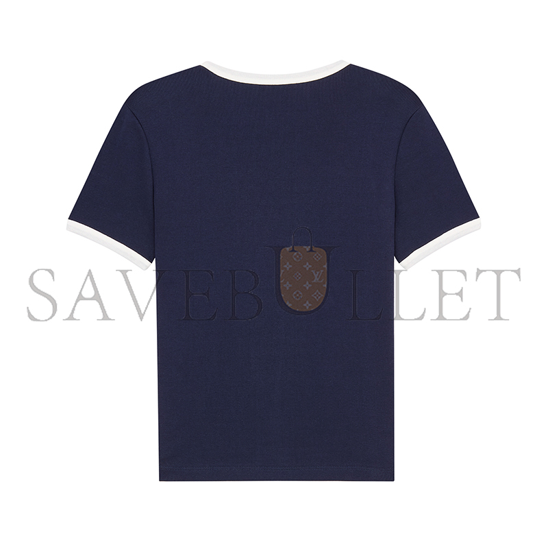 YSL CASSANDRE T-SHIRT IN RIBBED COTTON JERSEY 873313Y38CC4490